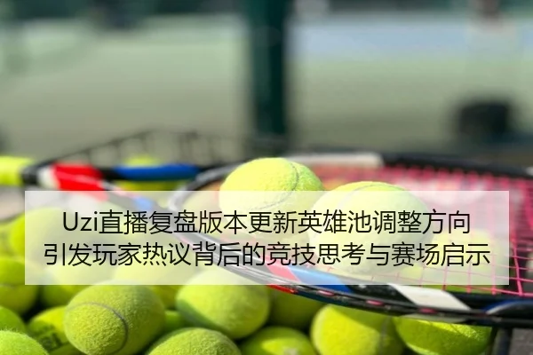 Uzi直播复盘版本更新英雄池调整方向引发玩家热议背后的竞技思考与赛场启示